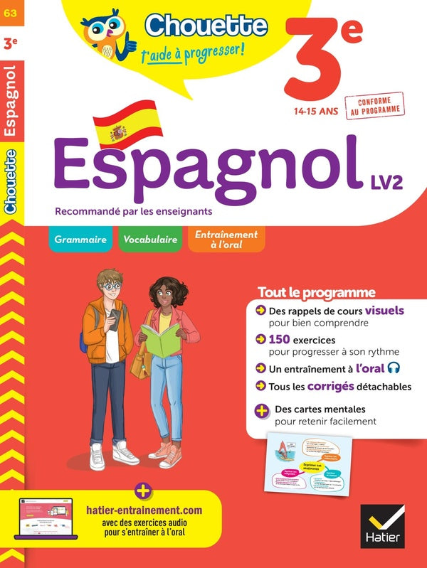 Chouette entraînement Tome 63 : espagnol ; 3e, LV2