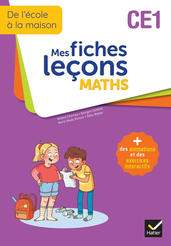 Maths ; CE1 ; mes fiches leçons + exercices numériques