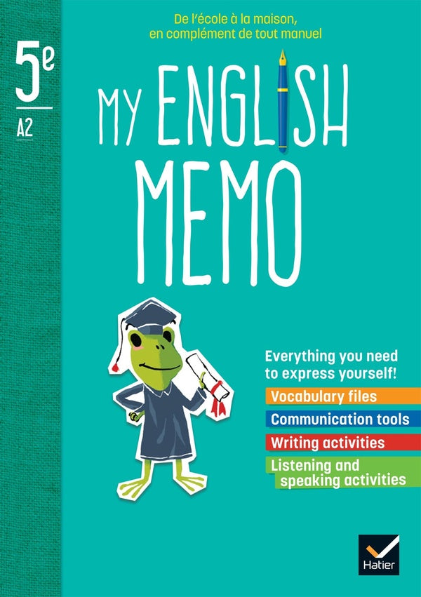 My english memo ; anglais ; 5e ; A2
