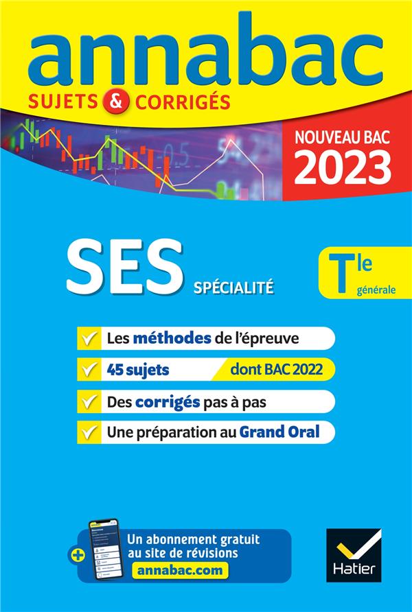 Annabac sujets & corrigés : spécialité SES ; terminale générale (édition 2023)