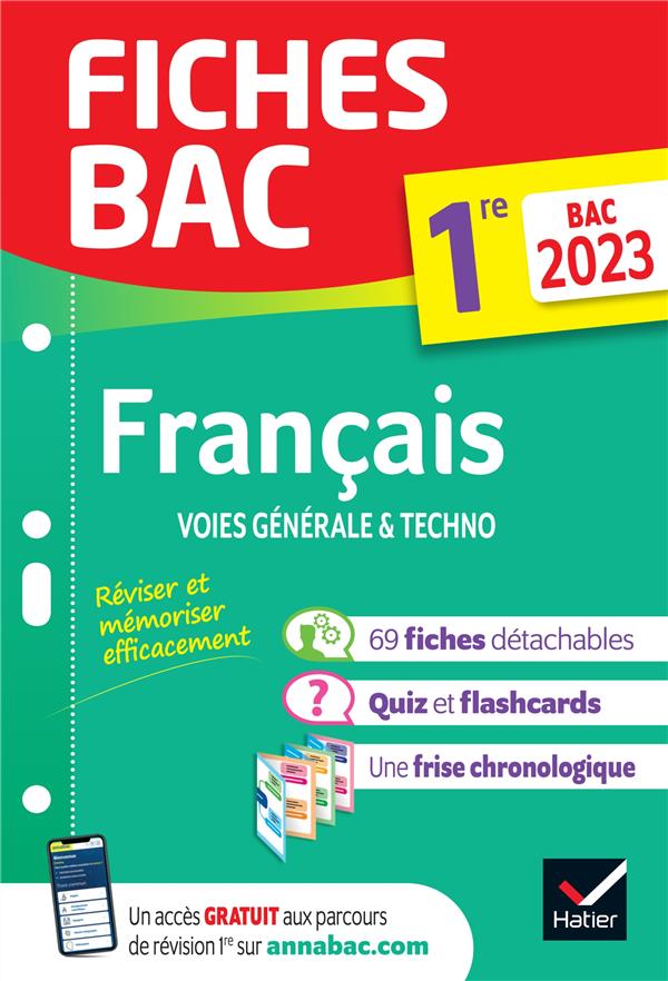 Fiches bac : français ; 1re, voies génerale & techno