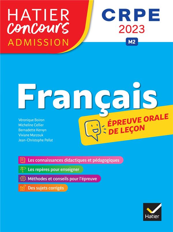 CRPE ; français ; épreuve orale de leçon (édition 2023)