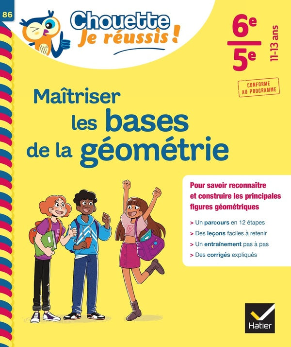 Maîtriser les bases de la géometrie ; 6e, 5e ; cahier de soutien en maths