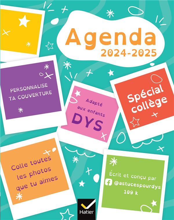 Agenda ; 6e, 5e ; dys (édition 2024/2025)