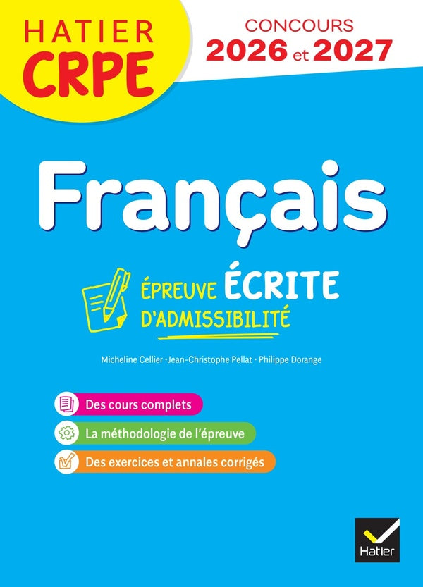 Français ; CRPE ; Épreuve écrite d'admissibilité (édition 2025/2026)