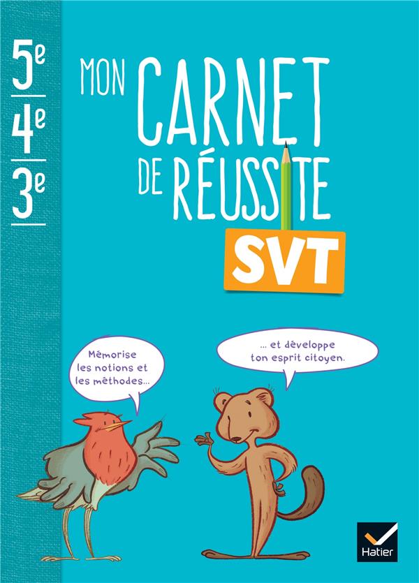 Mon carnet de réussite ; SVT ; 5e, 4e, 3e ; Carnet élève