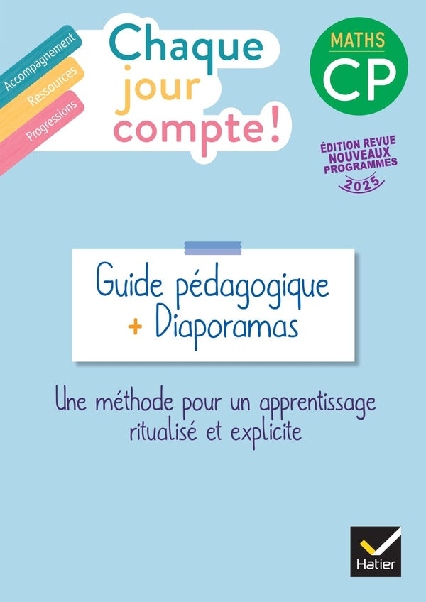 Chaque jour compte ! : Maths ; CP ; Guide pédagogique + diaporamas
