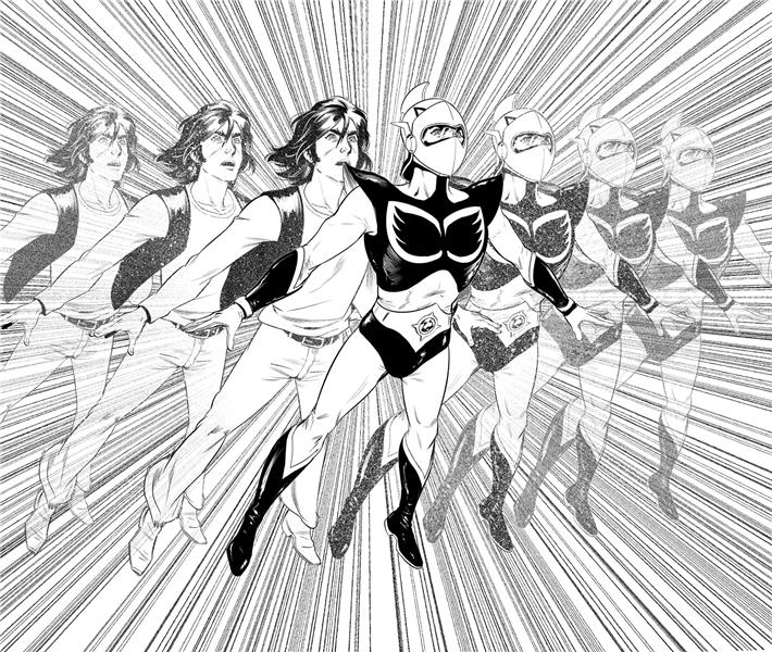 Goldorak : serigraphie n 4 : transformation actarus