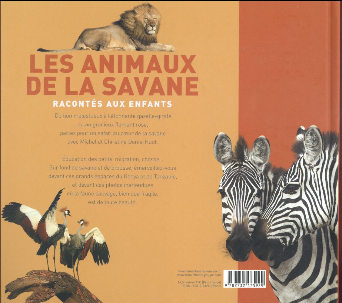 Les animaux de la savane racontés aux enfants