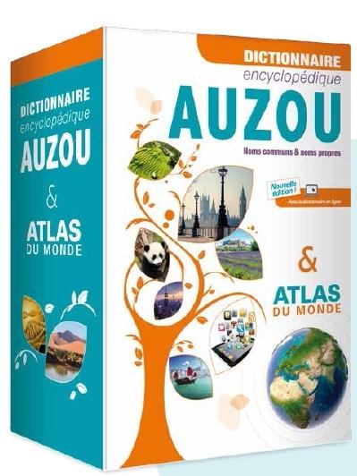 Coffret dictionnaire encyclopédique Auzou + atlas du monde - flash vidéo