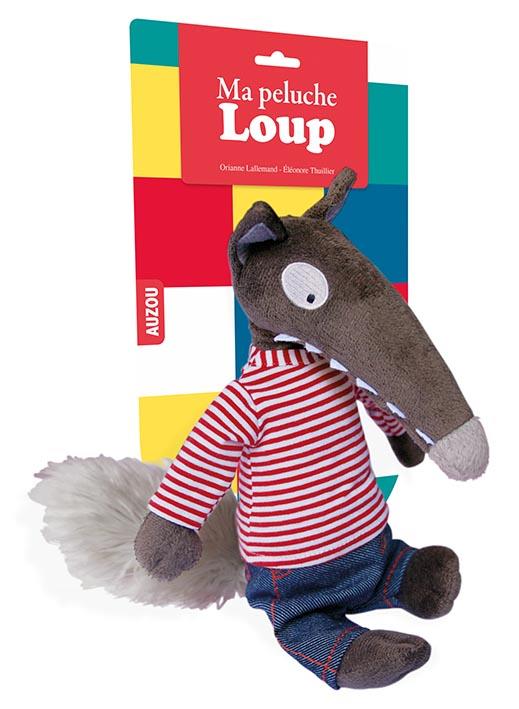 Ma peluche Loup habillée ; marinière et jean - flash vidéo