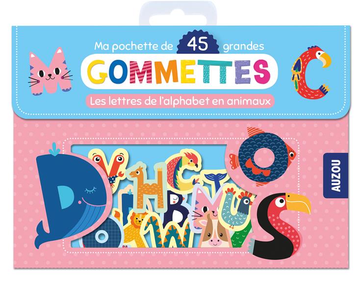 Ma pochette de gommettes : ma pochette de 45 grandes gommettes : les lettres de l'alphabet en animaux - flash vidéo