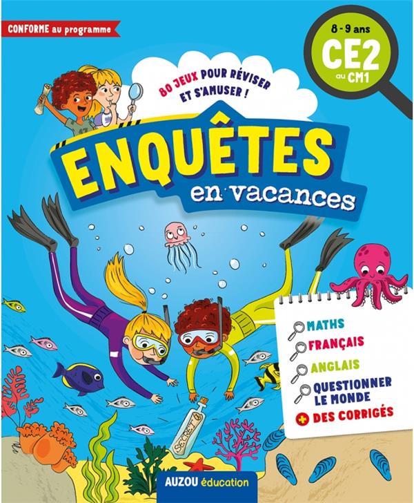 Cahier de vacances : enquêtes en vacances ; CE2 au CM1 - flash vidéo