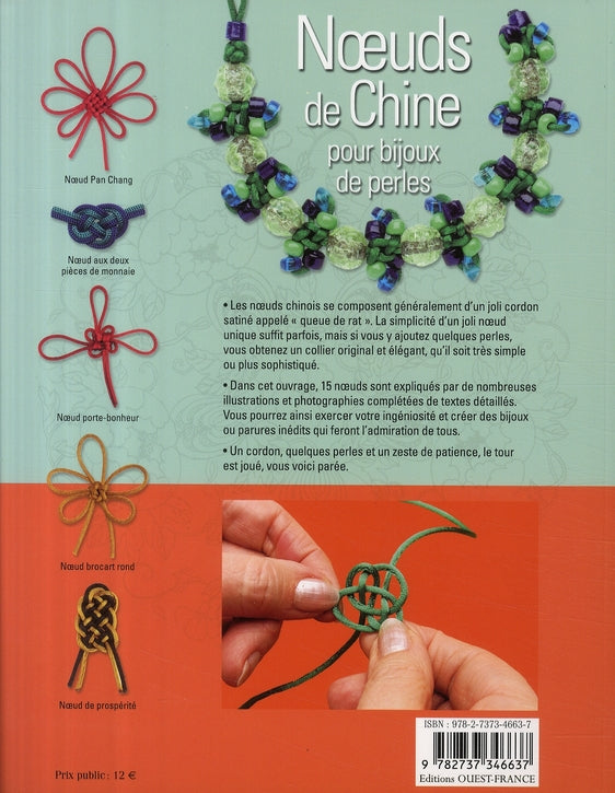 Noeuds de Chine ; pour bijoux de perles