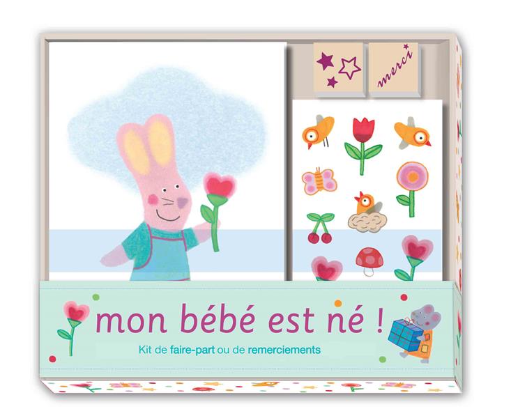 Mon bébé est né ; kit de faire-part ou de remerciements ; coffret - flash vidéo