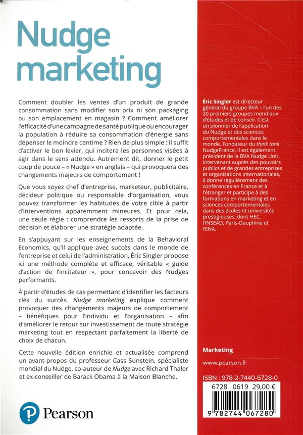 Nudge marketing ; les sciences comportementales pour un marketing gagnant-gagnant