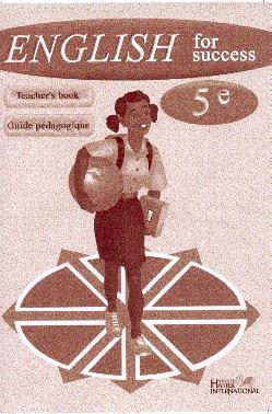 English for success ; 5e ; livre du maitre (édition 2001)