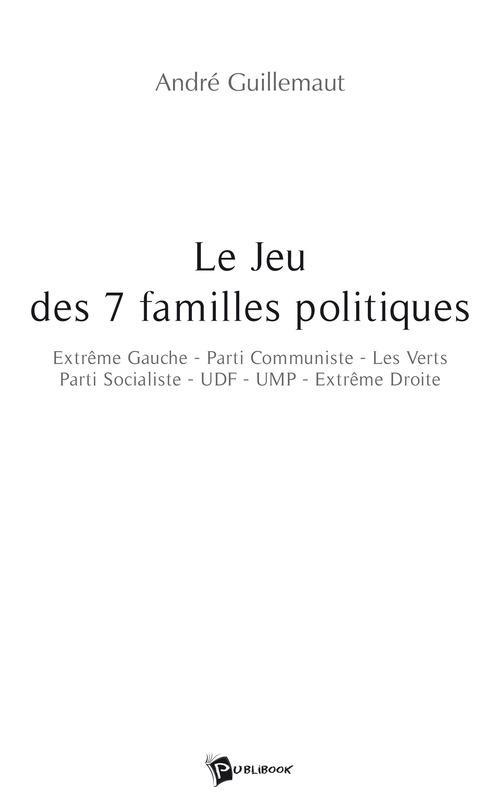 Le jeu des 7 familles politiques