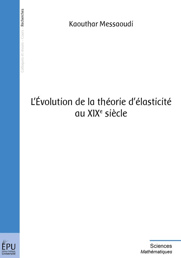 L'évolution de la théorie d'élasticité au XIXe siècle