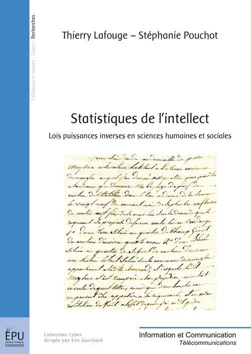Statistiques de l'intellect ; lois puissances inverses en sciences humaines et sociales
