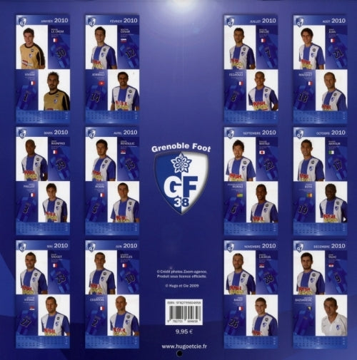 Calendrier mural Grenoble foot 2010