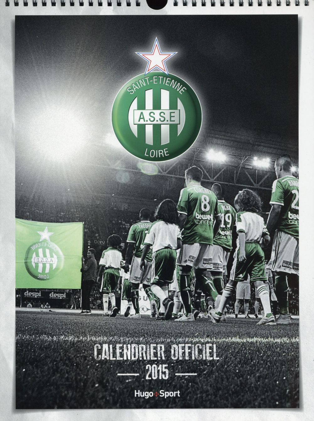 Calendrier mural 2015 ; AS Saint-Etienne