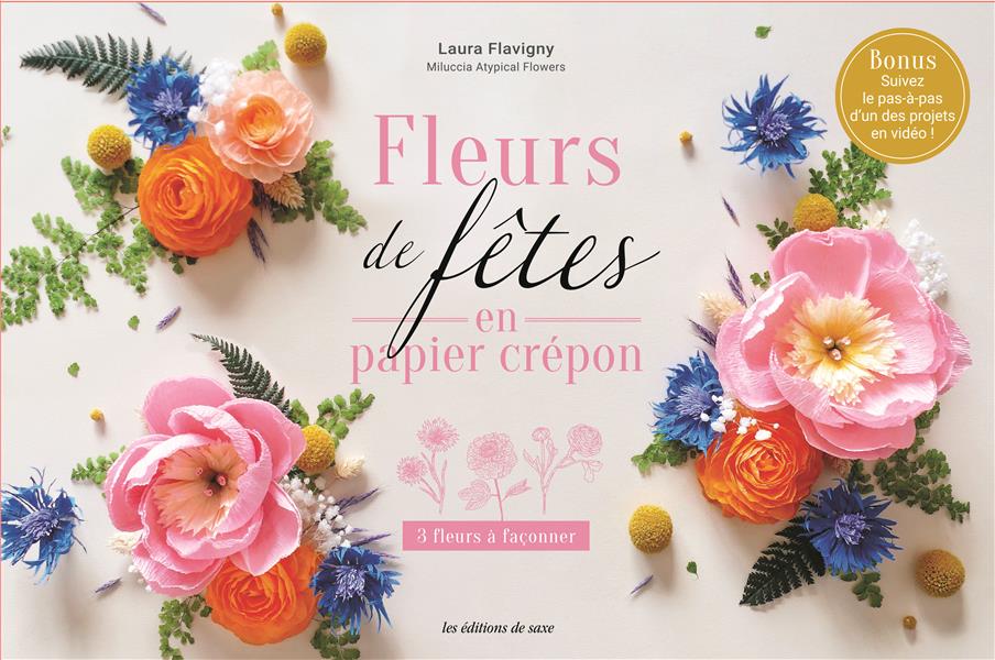 Coffret Fleurs de fêtes en papier crépon - flash vidéo