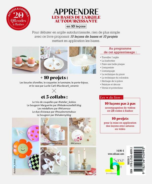 Apprendre les bases de l'argile autodurcissante en 10 leçons