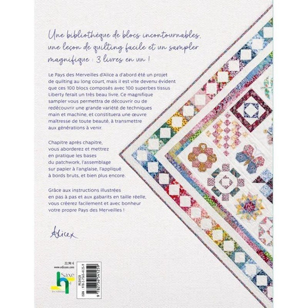 Alice au pays des merveilles : 1 quilt, 100 blocs : Le sampler pour apprendre le patchwork