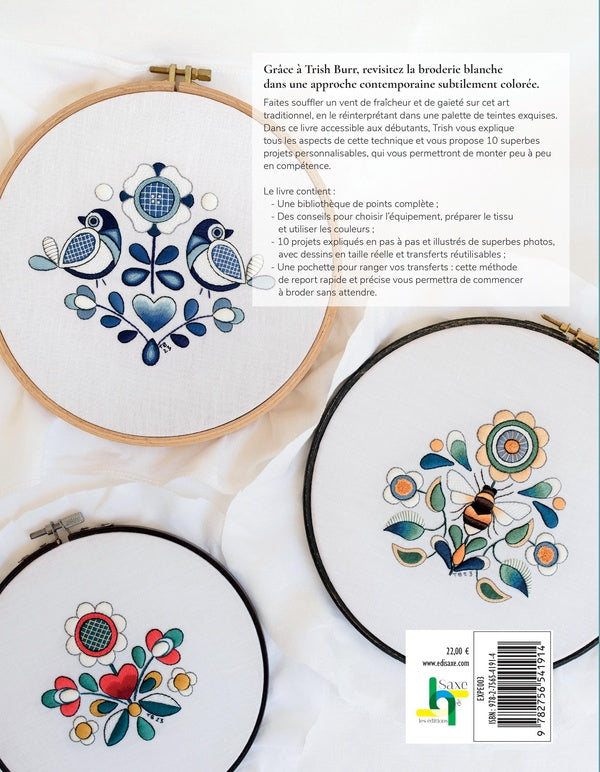 Introduction à la broderie blanche en couleur