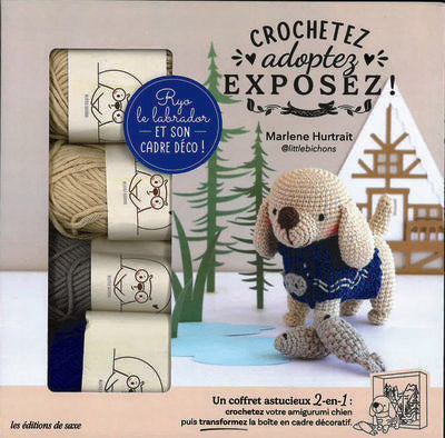 Crochetez, adoptez, exposez ! Un coffret astucieux 2-en-1 : Ryo le labrador et son cadre déco !