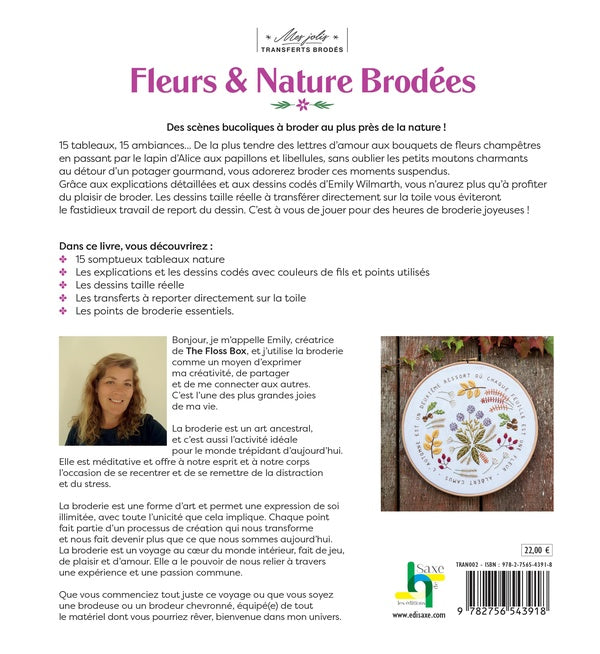 Mes jolis transferts brodés : Fleurs & nature brodées