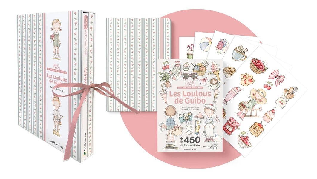 Coffret journaling ma collection de stickers : les loulous de Guibo