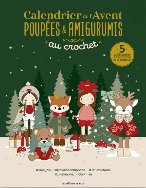 Calendrier de l'Avent Poupées & Amigurumis au crochet : 5 ambiances à découvrir en 25 chapitres