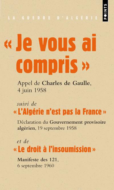 Grands discours ; la guerre d'Algérie