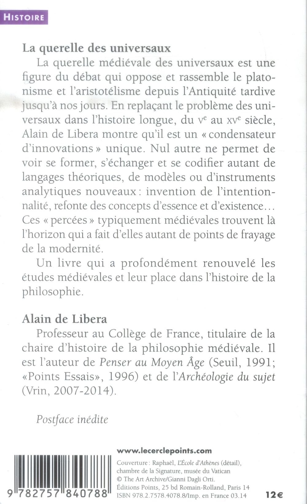 La querelle des universaux ; de Platon à la fin du Moyen Age