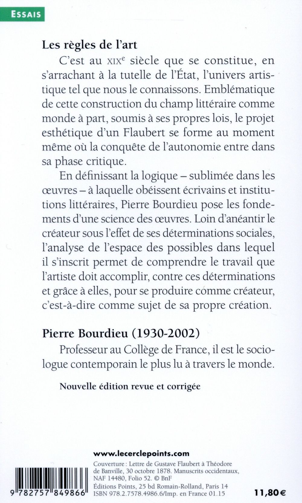 Les règles de l'art ; genèse et structure du champ littéraire
