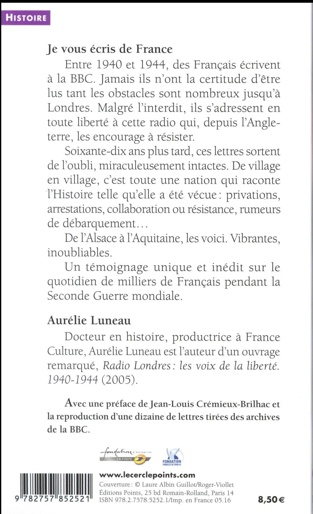 Je vous écris de France ; lettres inédites à la BBC, 1940-1944