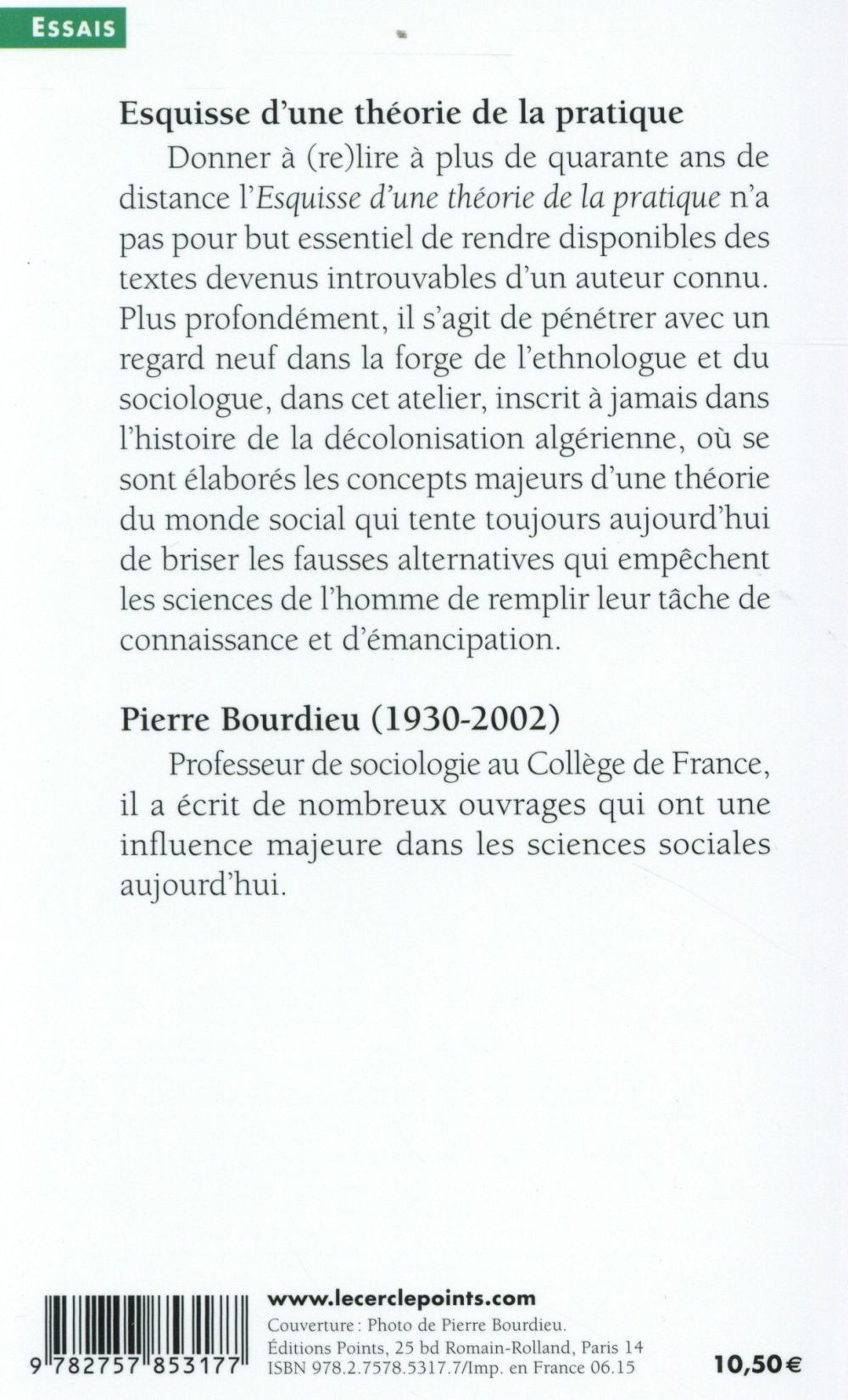 Esquisse d'une théorie de la pratique