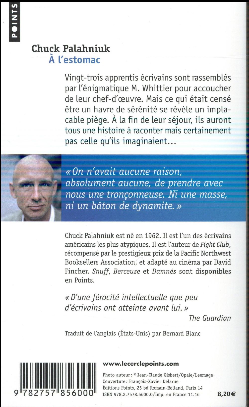 à l'estomac