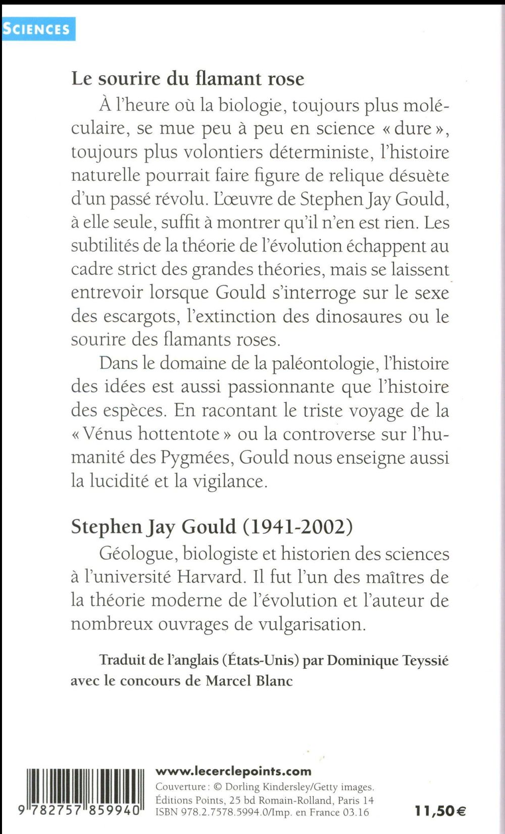 Le sourire du flamant rose ; réflexions sur l'histoire naturelle