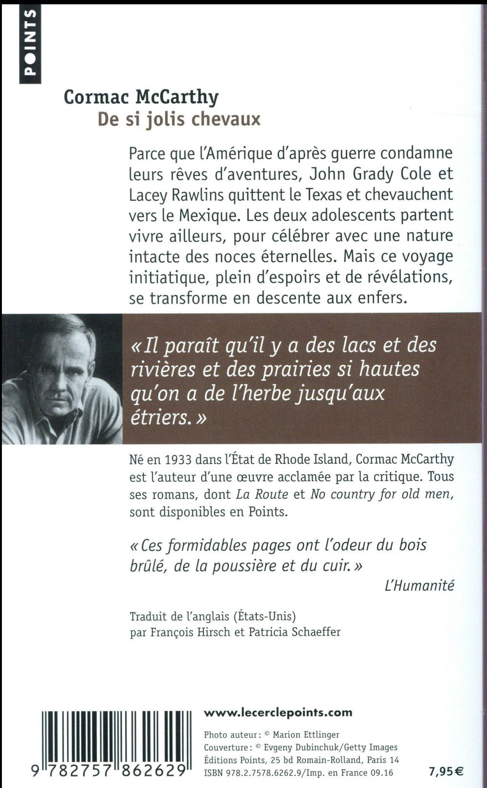 La trilogie des confins Tome 1 : de si jolis chevaux