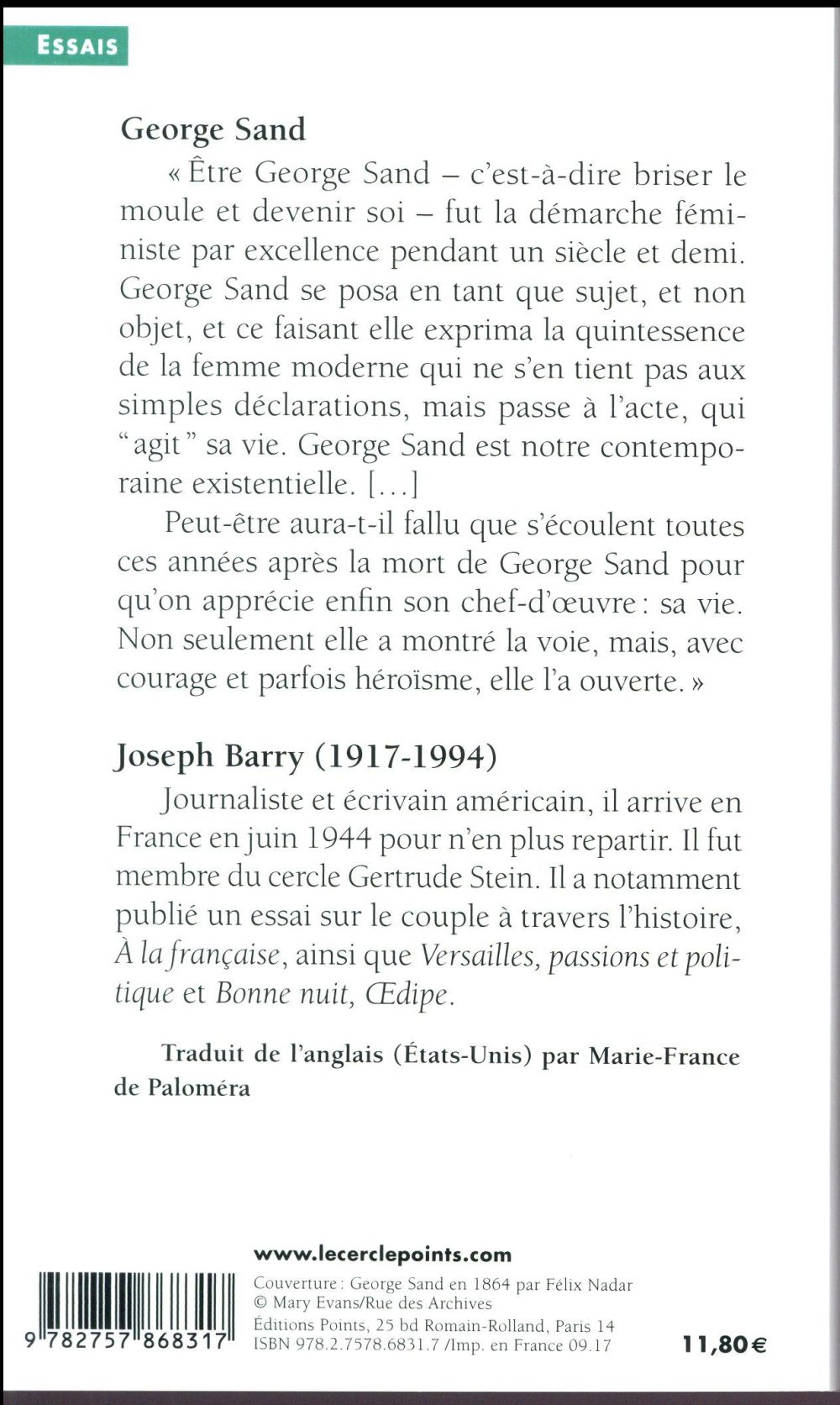 George Sand ou le scandale de la liberté