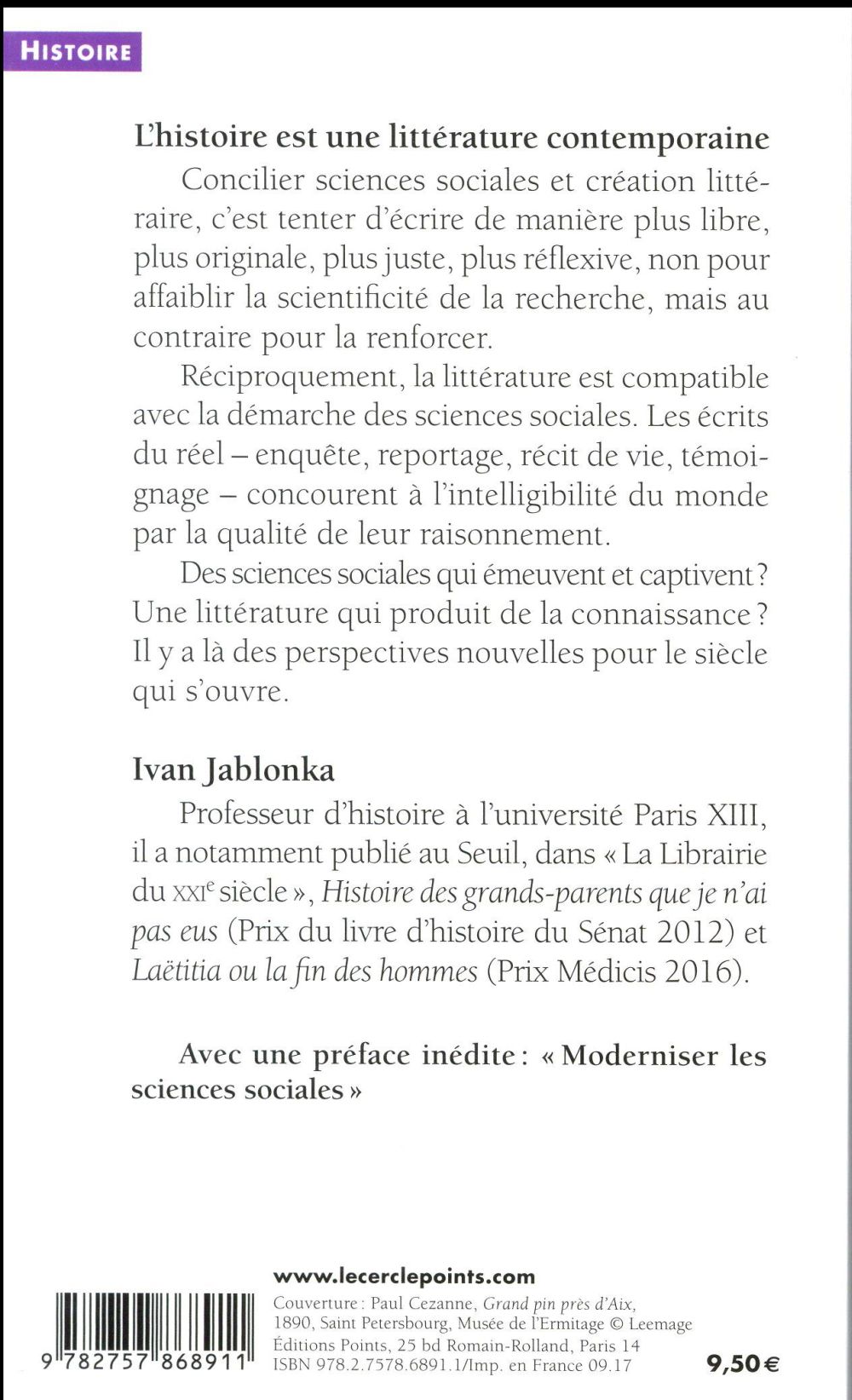L'histoire est une littérature contemporaine ; manifeste pour les sciences sociales