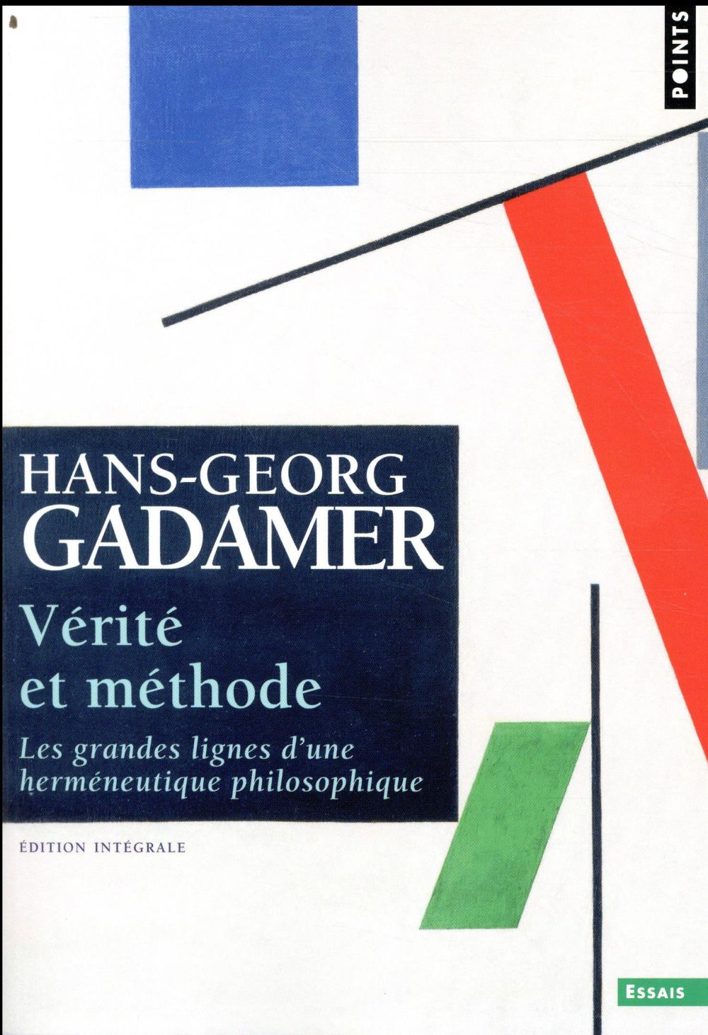 Vérité et méthode ; les grandes lignes d'une herméneutique philosophique