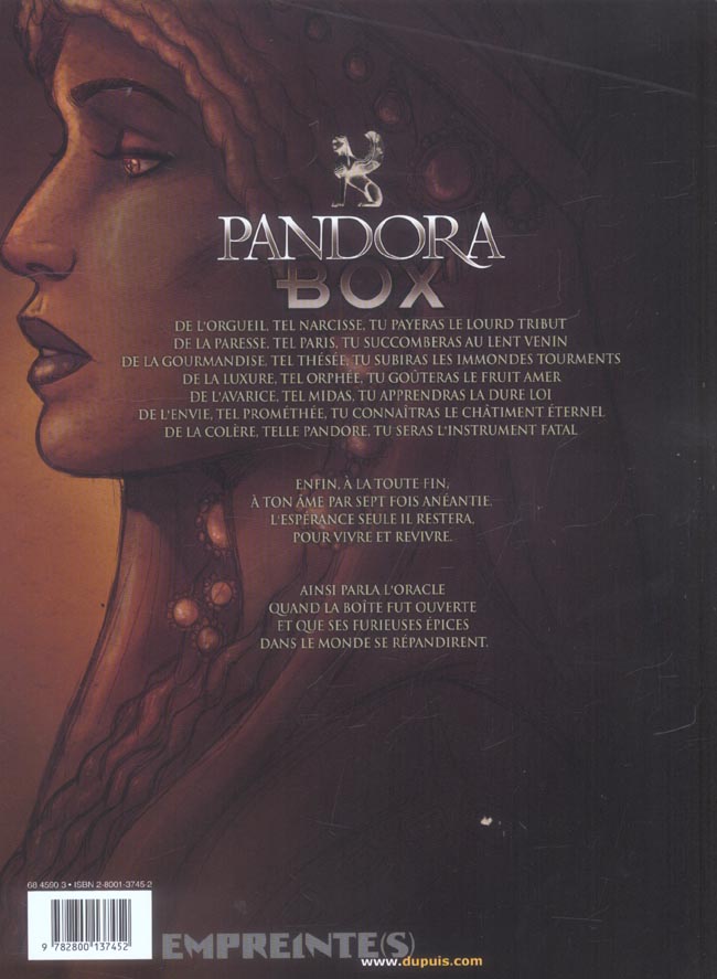Pandora box Tome 5 : l'avarice