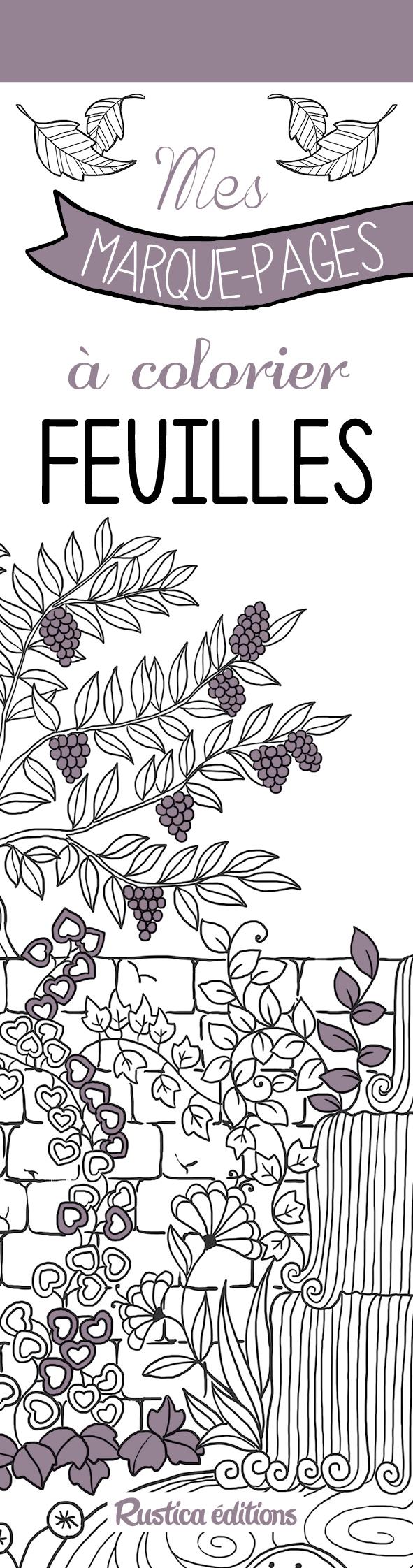 Mes marques-pages à colorier : feuilles - flash vidéo