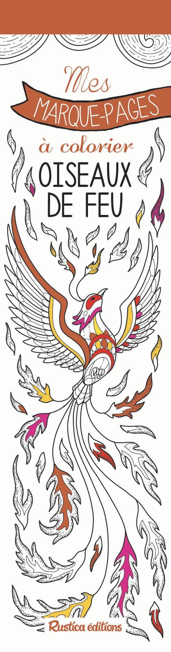 Mes marques-pages à colorier : oiseaux de feu - flash vidéo