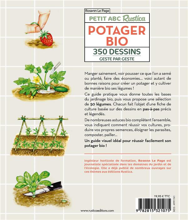 Petit ABC Rustica : potager bio : 350 dessins geste par geste