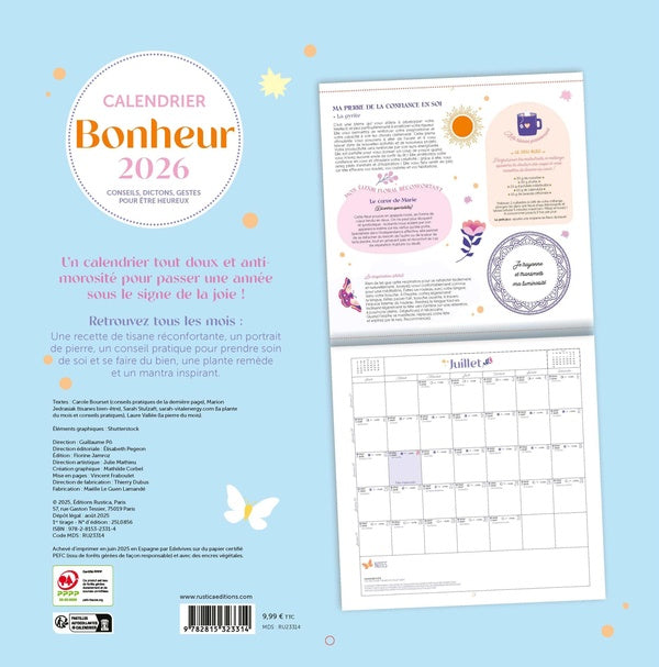 Calendrier Bonheur (édition 2026)